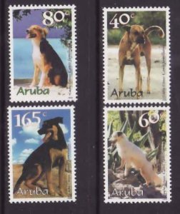 Aruba-Sc#174-7- id5-unused NH set-Dogs-1999-