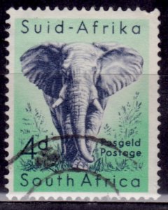 South Africa, 1954, Fauna - Bush Elephant, 4p, used**
