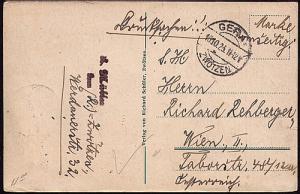  Germany # 289(2) on post card to Austria Oct16 23 