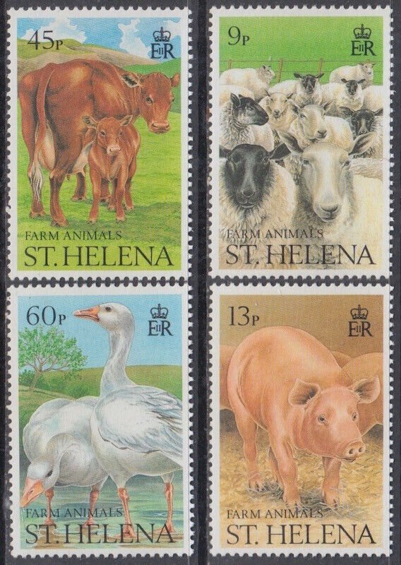 ST HELENA Sc # 524-7 CPL MNH SET of 4 - FARM ANIMALS