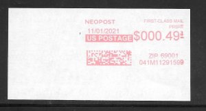 Just Fun Cover #Z2509 Neopost Meter 11/01/2021. 10 Cent Collection / Lot