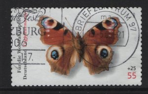 Germany  #B965  used  2005  butterflies  55c