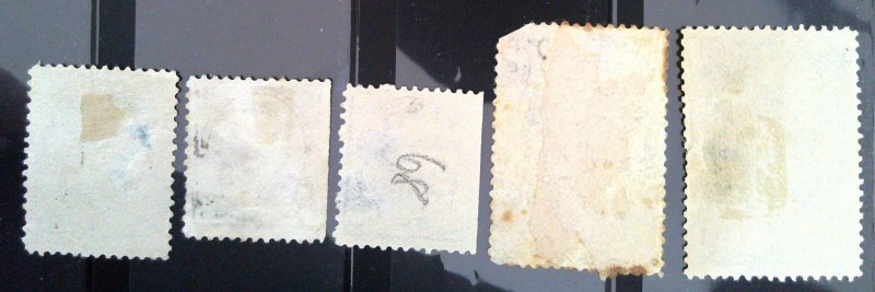 Scott#213,223,226,231,232 - Damaged Fillers - 1887 to 1893