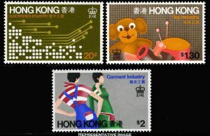 Hong Kong Scott 351-353 Mint never hinged.