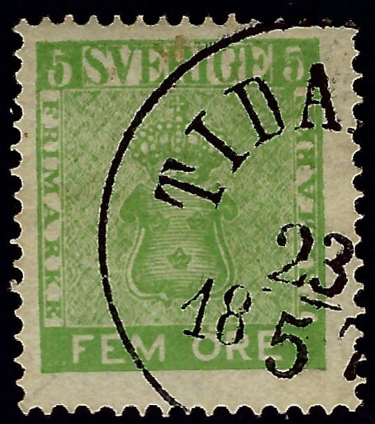 Sweden SC#6 Used VF SCV$20.00...Worth a Close look!!