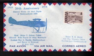 CANADA 50th Anniversary -  NL Flight Hawkes Bay-Rigolet-Botwood May 16, 1923 1