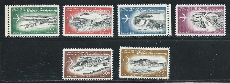 Canal Zone C36-41 1964 Airmail set MNH