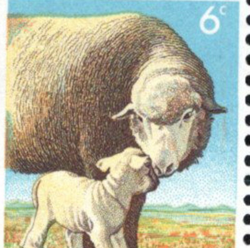1423 MNH Wool, plate block,