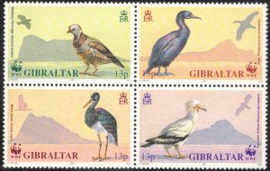 GIBRALTAR 1991 Birds/ WWF; Scott 594a, SG 655a; MNH