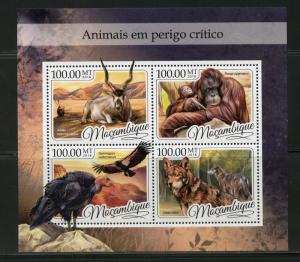 MOZAMBIQUE 2017 ENDANGERED SPECIES SHEET MINT NH