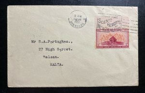 1951 New Zealand Overseas Army Cover To Balzan Malta