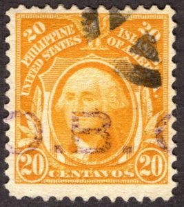 1909, Philippines 20c, Used, Sc 257