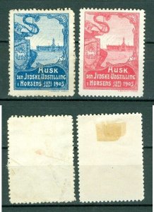 Denmark. 1905. 2 Poster Stamp. MH.Remember Jutland Exhibition In HorsensViking