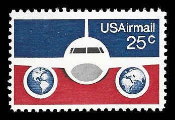 PCBstamps   US C 89 25c Plane & Globes, MNH, (21)