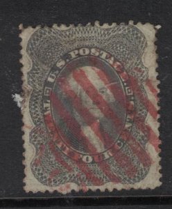 United States SC 37a Red Cancel VFU (1fsg)
