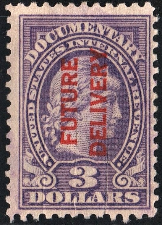 RC12 $3.00 Future Delivery Stamp (1918) Cut Cancelled