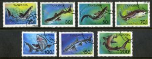 TANZANIA 1136-42 USED SCV $4.75 BIN $2.25 MARINE LIFE