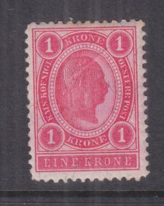 AUSTRIA, 1899 perf. 12 1/2, 1k. Bright Rose, lhm.