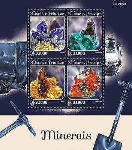 2016 S.Tome&Principe - Minerals. Michel Code: 6616-6619  |  Scott Code: 3095