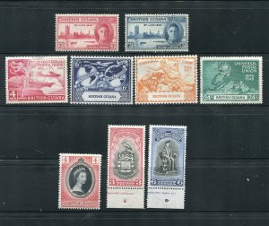 British Guiana 242-43, 24-52 Peace, UPU, University, Coronation Stamps