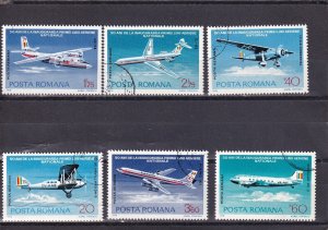 SA03 Romania 1976 50th Anniv of the Romanian National Airline used stamps