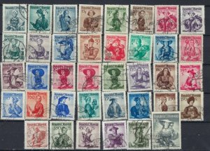 Austria 520-56 Used 1948-59 set; one dupl; may be some from later printing (a...