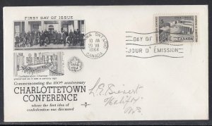 Canada Scott 431 Rose Craft FDC - Charlottetown Conference