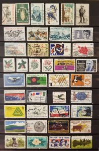 US 1960s Vintage Used Stamp Lot Collection Z1030