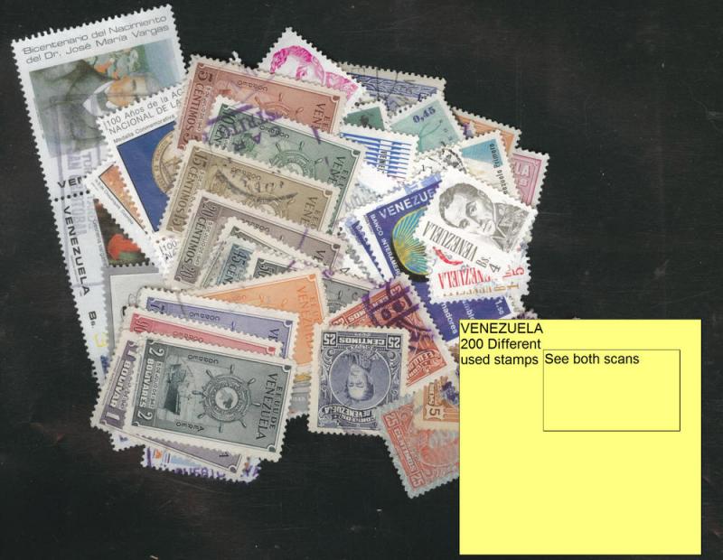 Venezuela  Packet of 200 different used stamps