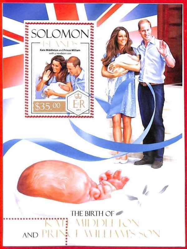 A4883 - SOLOMON ISLANDS - ERROR MISPERF, Souvenir s: 2015, Prince William & Kate