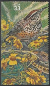 3293a,  Single plus, Cactus Wren MNH, .33 cent