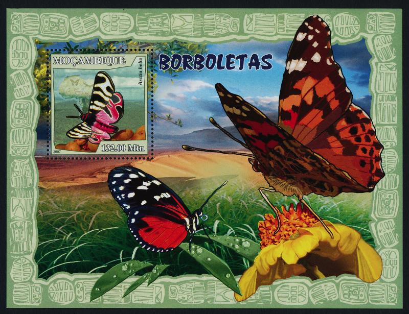 Mozambique 1793 MNH Butterflies, Flowers