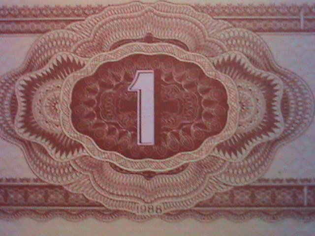 ​KOREA-1988 FIRST SERIES -UNCIRCULATE MINT 1 WON-BANK NOTE -VERY FINE-RARE