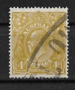 1924 Australia 34 4p King George V used