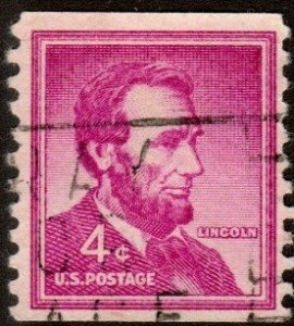 United States 1058 - Used - 4c Abraham Lincoln (Coil) (1958) (1) +