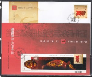 Canada Scott 2296-7 FDC - 2009, Year of the Ox