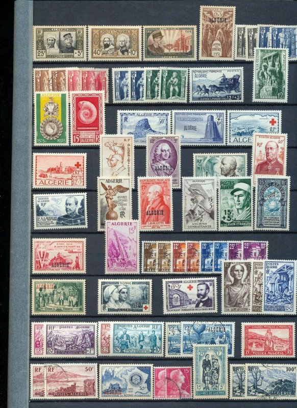 ALGERIA 1950s MH MNH Used Red X Rotary (Apprx 80 Items) NS 937