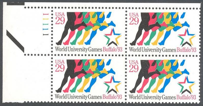 US 2748 MNH - Plate Block UL 11111 - World University Games