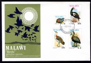 Malawi 270-279 Birds U/A FDC