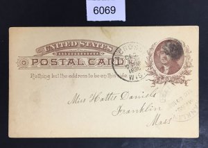 US STAMPS # UX8 USED POST CARD CAT. $ LOT #6069