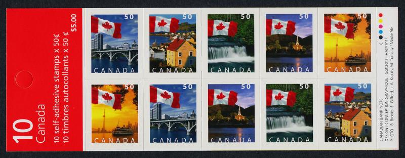 Canada 2080a Booklet OC BK302a MNH Flag over Bridge, Shannon Falls, Toronto