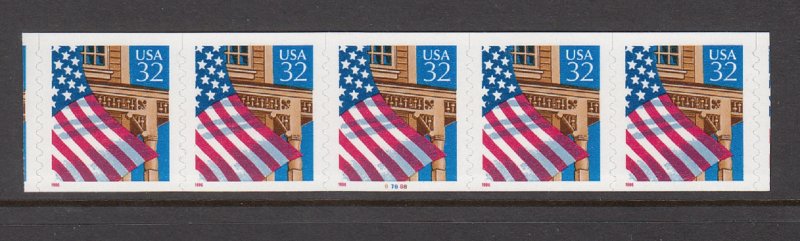 USA PNC SC# 2915A FLAG OVER PORCH $0.32c PL# 87888 -11X10 PNC5 S.A.MNH