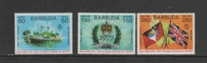 BARBUDA #302-304 1977 ROYAL VISIT MINT VF NH O.G