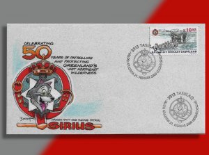 Greenland 362 - Handcolored FDC for theDanish navy's  SIRIUS Dog Patrol