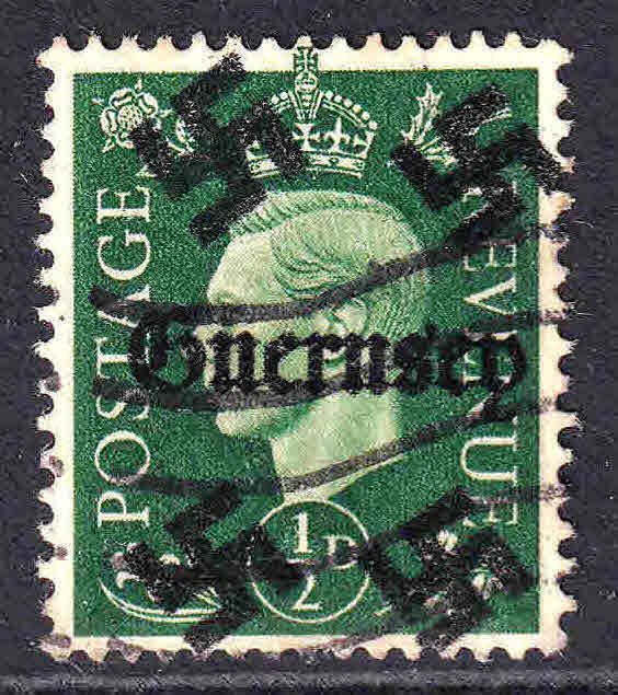 GREAT BRITAIN 1/2p GUERNSEY OVERPRINT USED VF SOUND 