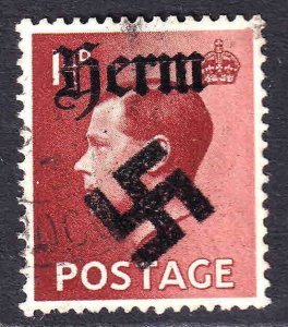 GREAT BRITAIN 1p LOCAL CHANNEL ISLANDS HERM OVERPRINT USED F/VF SOUND