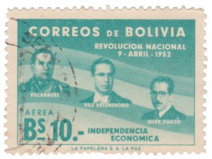 BOLIVIA YEAR 1953. STAMP . SCOTT # C172. USED. # 3