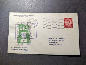 1954 England Helicopter Airmail Cover Eastleight Hants to Bitterne Southampton