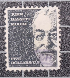 Scott 1295 - $5.00 John Bassett Moore - Used - SCV - $2.25