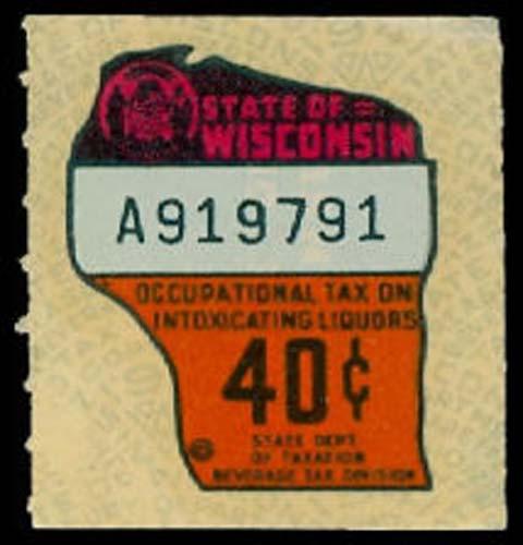 U.S. WISCONSIN ST. REVS L101  Mint (ID # 30096)